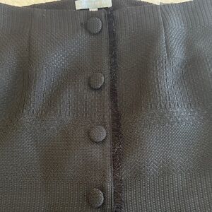 Antonio Melani Nearly New Black Button-Front Skirt